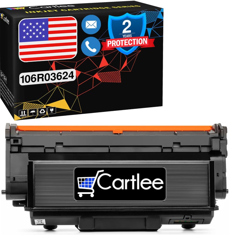 Cartlee Compatible Toner Cartridge Replacement for Xerox Workcenter 3335 Toner for 106R03624 High Yield for WorkCentre Workcenter 3335 3345 Phaser 3330 - 15000 Pages (Black) - Image 1